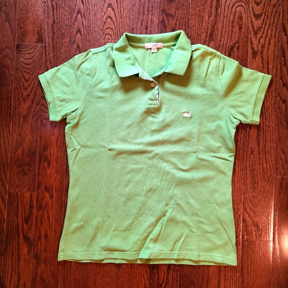 *SOLD* Burberry Women's Shortsleeve Polo Shirt, Size Large